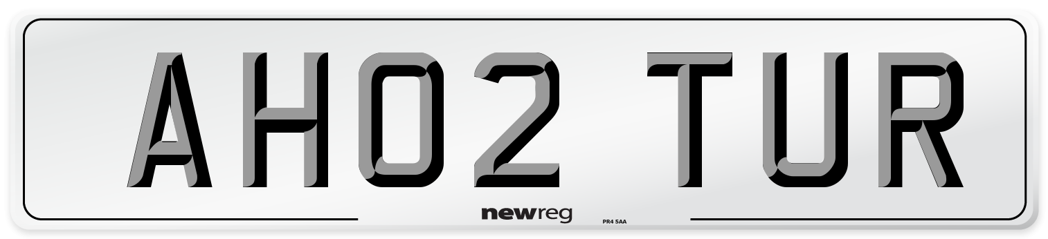 AH02 TUR Number Plate from New Reg